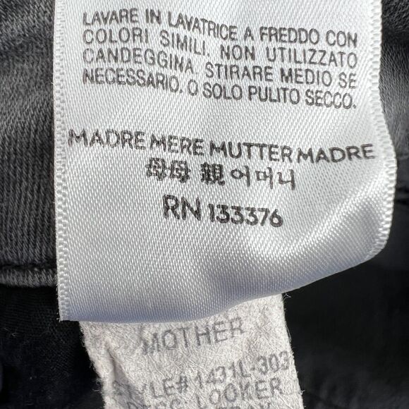 Mother Looker Ankle Fray Last Chance Saloon Gray Skinny Jeans Women's 26 - Picture 11 of 16